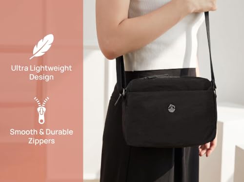 Image of Crossbody Purse Cross Body Bag for Women Nylon Bum Bag Handbags Purses