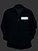 Security Zipped up Windbreaker in Black with Silver/Reflective Decorations Front and Back