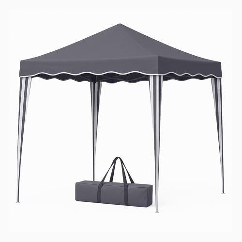 Bestlivings Faltpavillon 3 x 3 m (Anthrazit) Pop-Up System, Pavillon wetterfest und UV-Beständig mit Tragetasche, höhenverstellbar und wasserfest