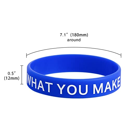 Sloccipro SLOCCIPRO-JL 20 Pieces Motivational Quote Rubber Wristbands Colored Inspirational Silicone Bracelets Stretch Unisex Wristbands thumb #2