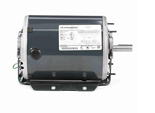 Marathon K280 56 Frame Open Drip Proof 5K49PN3052 Belt Drive Motor, 3/4 hp, 1800 RPM, 460 VAC, 3 Phase, 2 Speeds, Ball Bearing, Resilient Ring Mount