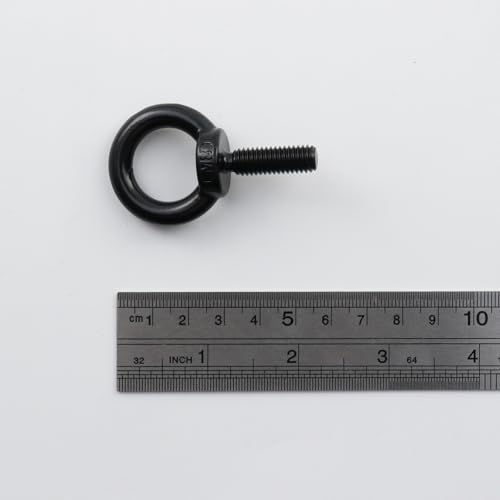 Image of 6Pcs M8 Ring Eye Bolt Threaded Nuts,Stainless Steel Eye Bolts with Nuts Washers,25mm Thread Length Eyebolts for DIY, Furniture, Swing, and Outdoor Use