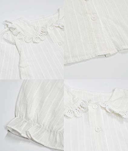 Image of Big Girls Letters Decor White Knitted Pullover Wahsed Flowers Embroidery Jeans Pants Set
