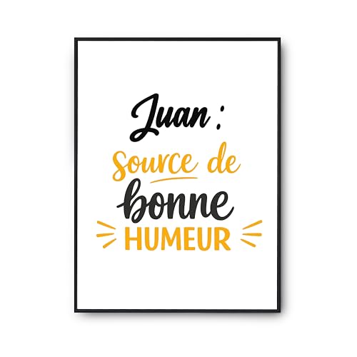 Affiche Juan source de bonne humeur pour illuminer la décoration de votre salon