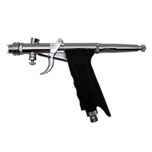 Image of Uouteo Airbrush Kit, Airbrush Trigger Gun with 0.3mm Fan Spray Cap /Needles /Nozzles, 15 CC Cup for Painting Model Nails Cake Makeup