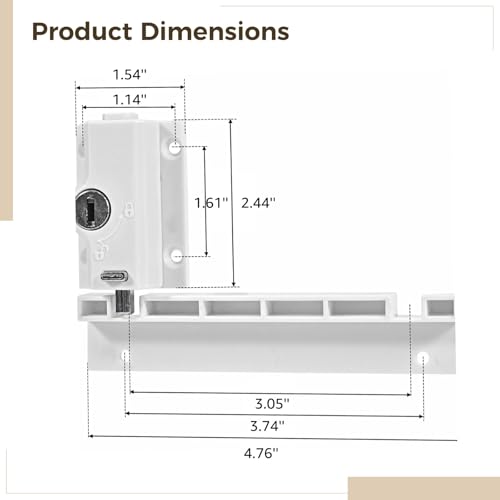 2 Pcs Patio Sliding Door Security Foot Lock Kick Lock with keyed, Fits on Top Rail-Childproof Patio Door Guardian-or Bottom Rail-Foot Operated-Keep Your Family Safe and Secure