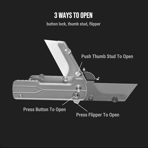 Image of OKNIFE U1 Ultra Titanium Pocket Folding Utility Knife, Ceramic Blade