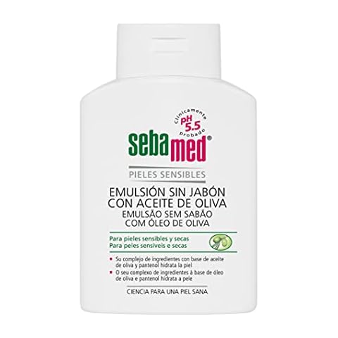 SEBAMED Emulsión sin jabón con aceite de oliva para piel seca, 200 ml Cover