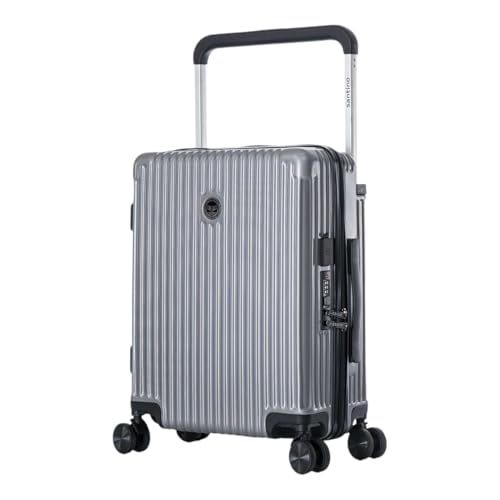 Mala de Bordo Cronos Santino 10kg Rígída ABS padrão ANAC, 4 rodas 360º, entrada USB, porta copo e ca