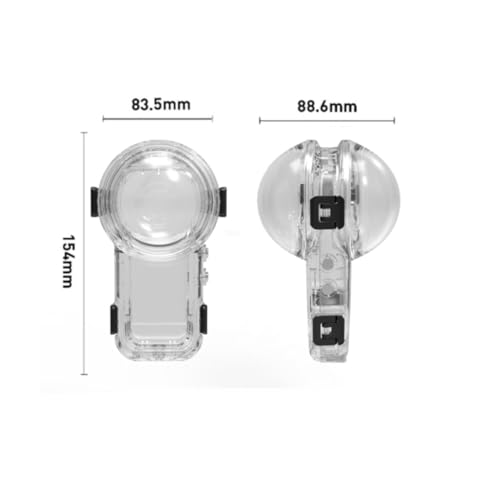 Unterwassergehäuse für Insta360 X5 – 60m Wasserdicht mit Tragetasche & 20 Anti-Beschlag Einsätzen