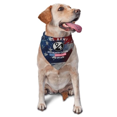 US Army 94th Infantry Division Veteran Dog Scarf Pet Bandana Cat Pet Bibs