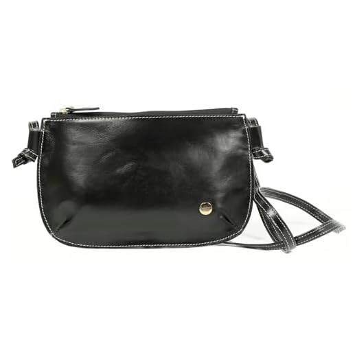 Bolsa Transversal Feminina Nina em Couro Legitimo (Preta)