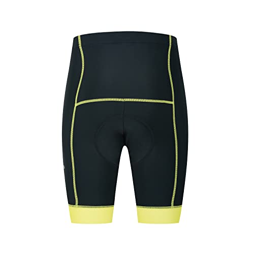 Shorts de ciclismo masculino acolchoado 3D, shorts de montanha para ciclismo e motociclista, Amarelo