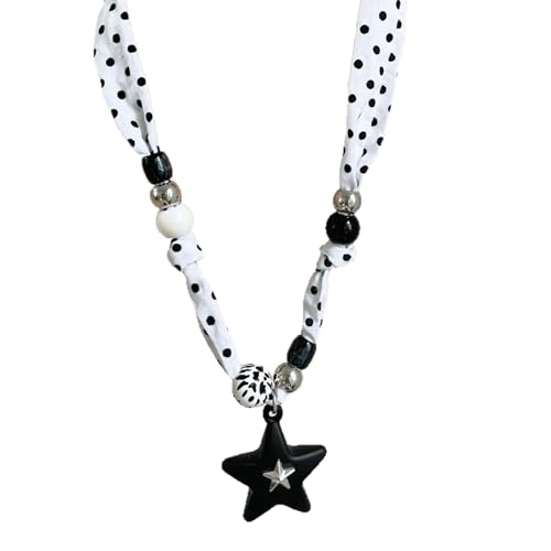 Collar de bufanda con cuentas de estrella de aleación resistente 7