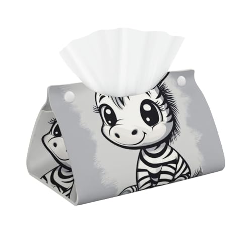 Funda larga para caja de pañuelos de piel de cebra divertida para caja de pañuelos para baño, salones, oficina, dormitorio