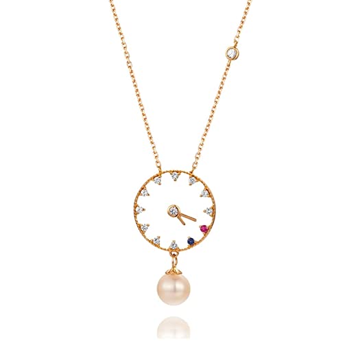 Collier de perles et diamant en or rose 18 carats le cadeau idéal