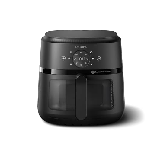 Philips Airfryer 2000 Serie – 13 Zubereitungsmöglichkeiten, 6,2l Fassungsvermögen, kompaktes Design mit Kochfenster, RapidAir-Technologie, 90% weniger Fett, leicht zu reinigen (NA230/00)