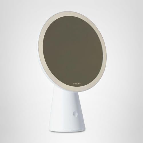 Philips(フィリップス) LEDライト付き 女優鏡 3色照明モード 角度調整可能 95%自然光再現 化粧鏡 メイクアップミラー USB充電 女優ミラー 女優ライト ブルーライトカット【日本正規品】 DSK205 白 - 画像 8