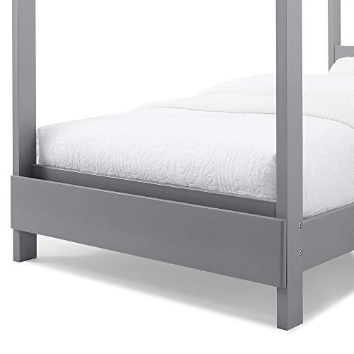 Delta Children Poppy House Wood Twin Bed, Platform Bed - No Box Spring Needed, Grey #TOP3