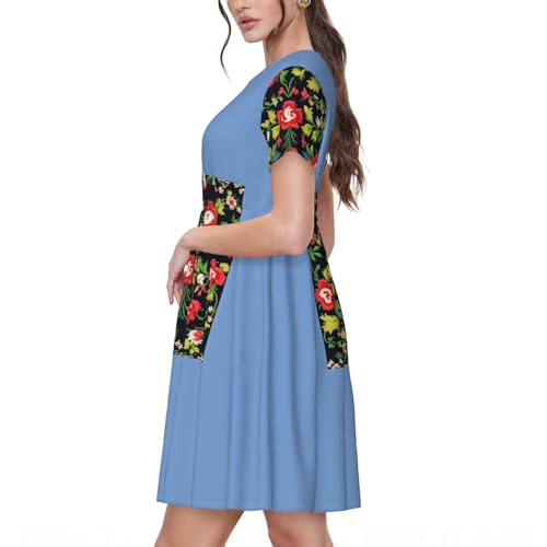 Robe d'été ukrainienne brodée rose : finis les looks monotones ! - 2