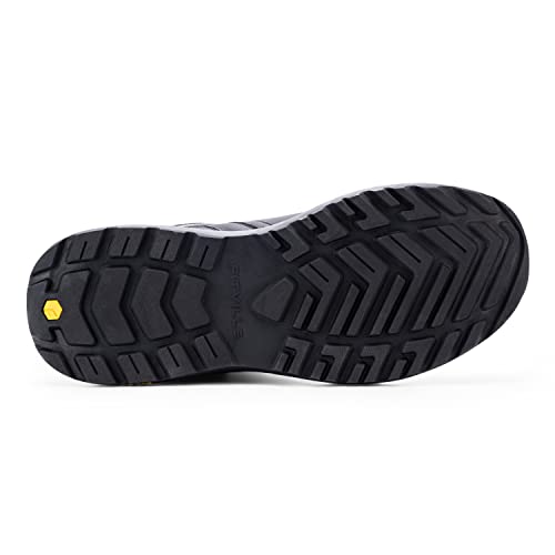 Fitville Men's Extra Wide Hiking Boots High-Top Outdoor Walking Shoes Trekking Boots With Arch Support For Heel Pain Relief - Rugged Core (Black, 10.5 Wide) #TOP3