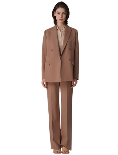 Costume 2 pièces femme veste double boutonnage coupe ajustée business