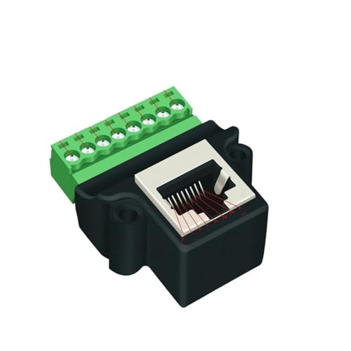 Conector RJ45 a 8 pines con bloque de terminal de tornillo y accesorio divisor FL-55-MH