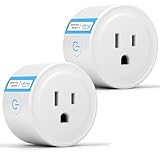 ExIoTy Smart Plug, Works with Alexa Only, Simple Setup with One Voice Command, Voice Control, Remote Control, Timer & Schedule & Group Controller, Bluetooth Mesh Outlet, Alexa Echo Required （2 Pack）