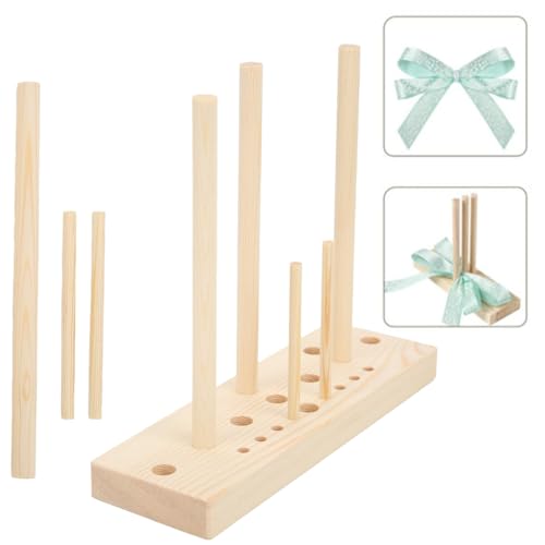 Bow Maker for Ribbon Extended Bow Maker Wooden Bow Making Tool Multi Size Adjustable Ribbon Bow Maker for Wreaths Hair Bows - Image 2