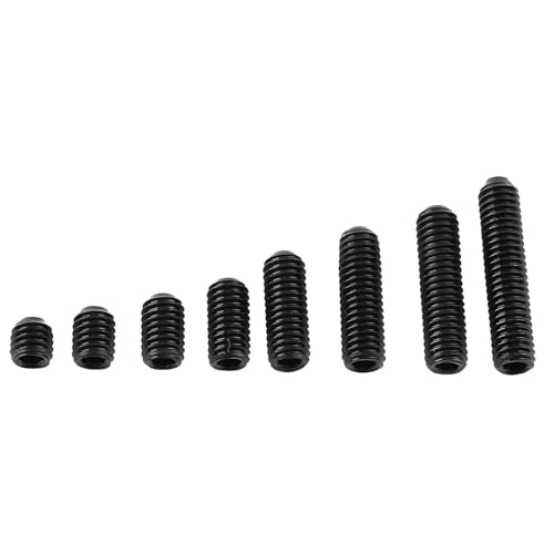 200pcs M3 Hex Allen Head Socket Set Vis Kit d'assortiment Black Carbon Steel Sockette Cup Point Grub Set Sockets Set Vis Assortiment