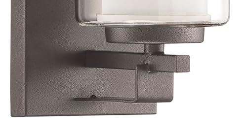 Image of Minka Lavery 6101-172 Parsons Studio Vanity Bath Light, 1-Light, 100 Total Watts, 4.5-in H x 8.75-in W, Smoked Iron