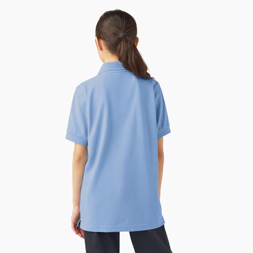 Dickies Big Boys' Short Sleeve Pique Polo Shirt, Light Blue, Small (8) - image 2