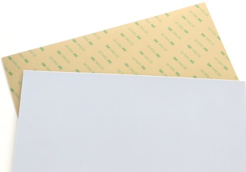 Teflon (PTFE) sheet Size 12" x 12", 0.03" (1/32") thick, with 3M 300LSE industrial-strength self-adhesive backing [TEFLON12x12-3M]