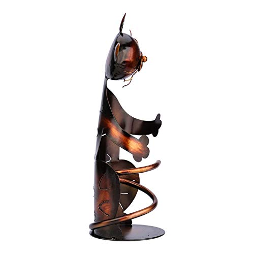 Kavolet Porte-Bouteille de vin en métal, Porte-Bouteille à vin en Forme de Chat, Plateau à vin en métal, Sculptures Pratiques pour la décoration intérieure Chat, Artisanat de décoration pour Maison