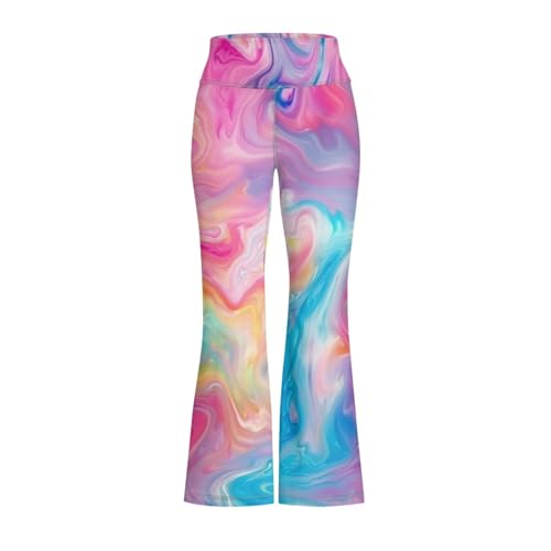 American FlagGirls Flare Leggings Butt Lift Wide Leg Pants Dog Paw Kids Clothes 7-14 Years2