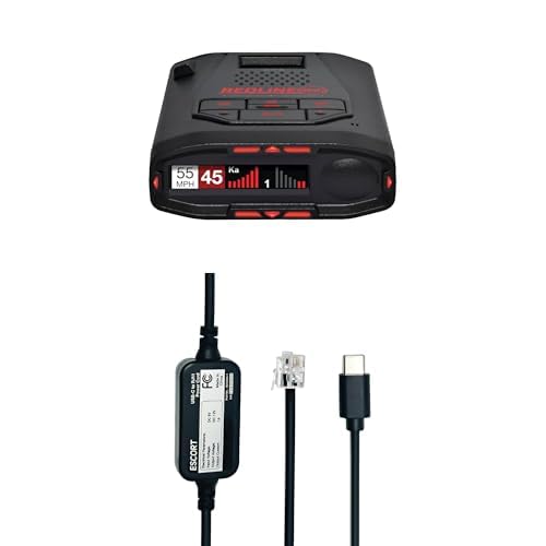 Image of Bundle of Redline 360c Plug and Play Radar Detector + Escort USB-C to RJ11 Radar Power Cord