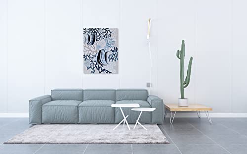 SYGALLERIER Fish Canvas Wall Art with Textured - Abstract Coastal Paintings - Modern Sea Life Pictures - Nautical Artwork for Living Room Bedroom Bathroom Decor - Image 5