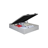 pieds de lit pour sommier tapissier epeda  Epeda Sommier Lit Coffre Aurore - Chêne Blanchi 160x200