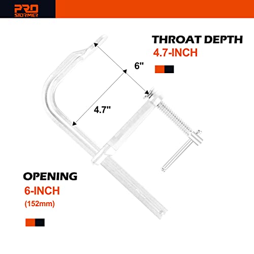 Prostormer Bar Clamps, 6-Inch Sliding Head Steel Bar Clamp With Multifunctional Rotating Pad, Quick Adjustment - Ideal For Woodworking And Metalworking Projects, Pack Of 2 #TOP1