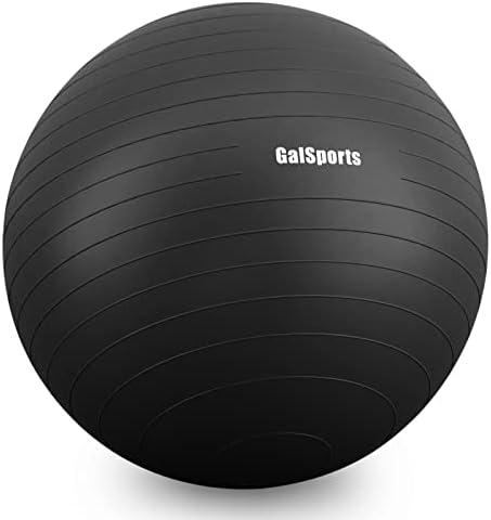 GalSports Yoga Ball Exercise Ball for Working Out, Anti-Burst and Slip Resistant Stability Ball, Swiss Ball for Physical Therapy, Balance Ball Chair, Home Gym Fitness