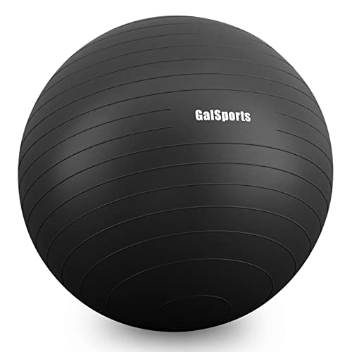 GalSports Yoga Ball Exercise Ball for Working Out, Anti-Burst and Slip Resistant Stability Ball, Swiss Ball for Physical Therapy, Balance Ball Chair, Home Gym Fitness
