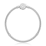 QZKJQDD Charm Armband Edelstahl Damen, Armbänder Kreis Schnalle Serie Schlangenketten Bracelet, Charms Armband Damen Silber Anhänger Armbänder, Bettelarmband Schmuck Geschenk für Frauen
