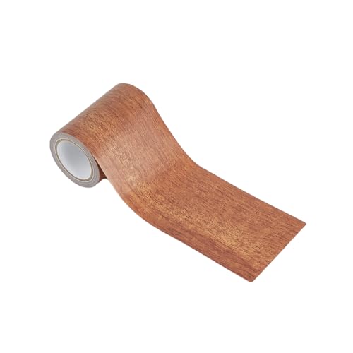 Image of Wood Grain Tapes 3inchx15feet Durable Multi-Use Adhesive Patch Self Adhesive Wood Grain Repair Patch Wood Colored Stickers Brown Upholstery Wood Duct Tape for Doors Floor Furniture