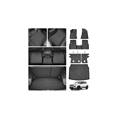 Floor Mats for Jeep Compass 2017-2025 2026, All Weather Cargo Liners for Jeep Compass Accessories...