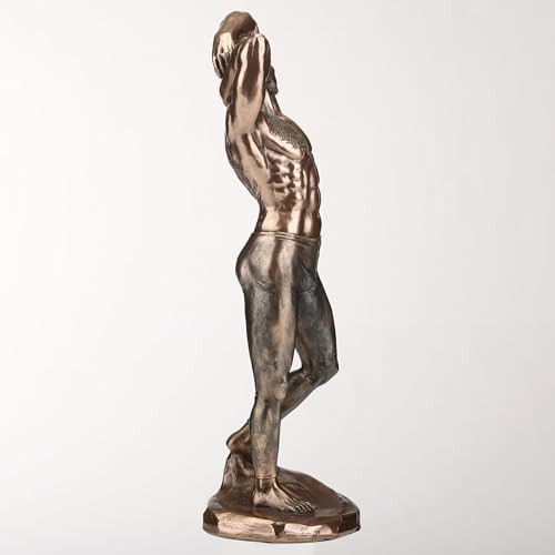 Escultura Hombre Tatuado en Pose Pinup en Bronce miniatura 5