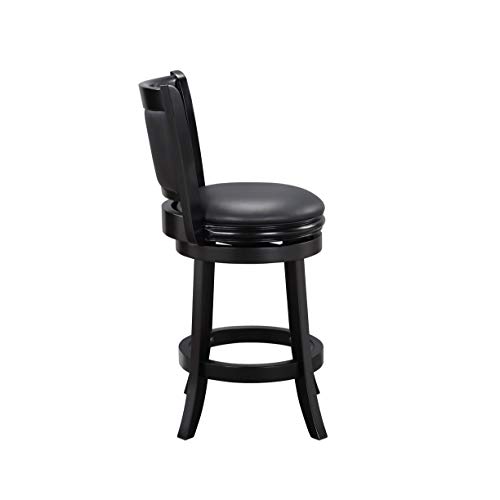 Boraam Augusta Counter Height Swivel Stool, 24-Inch, Black - Thumbnail 6