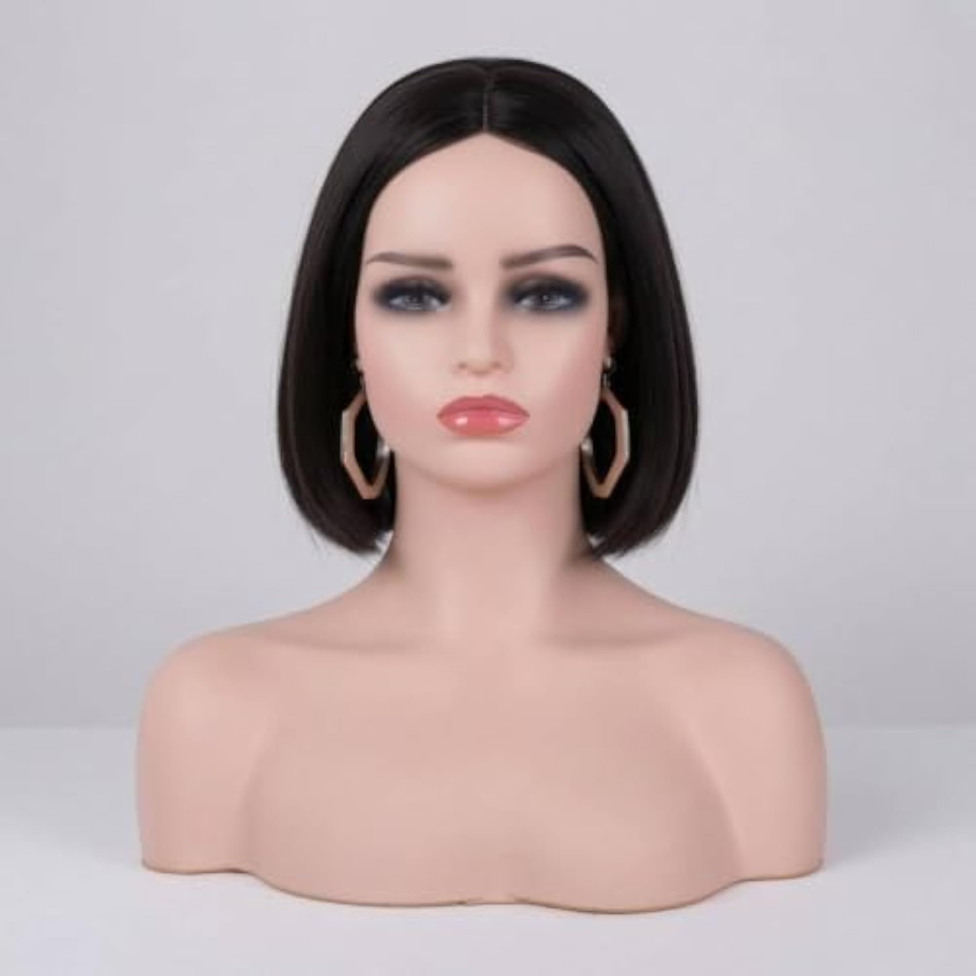 Realistic Flesh Tone Head with Shoulders Display Model