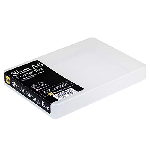 WestonBoxes A6 Slim Plastic Presentation or Storage Boxes for A6 Paper, Photos and Card (Transparent, 5)