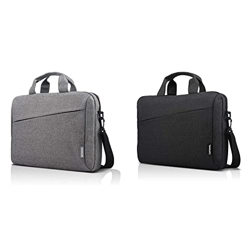 Lenovo Laptop Shoulder Bag T210, 15.6-Inch Laptop or Tablet, Black & Laptop Carrying Case T210, fits for 15.6-Inch Laptop and Tablet, Sleek Design, Durable and Water - Grey