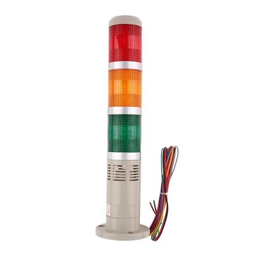 12V 24V Industrial Signal Tower Safety Stack Alarm Light LGP505 Led Multilayer Buzzer Caution Warning Lamp for Machine 110V 220V(2 Layer no Sound,220V Flash Light)